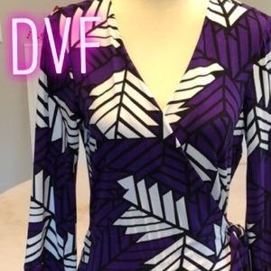 👗 Diane Von Furstenberg ARROW FEATHER Wrap Dresss